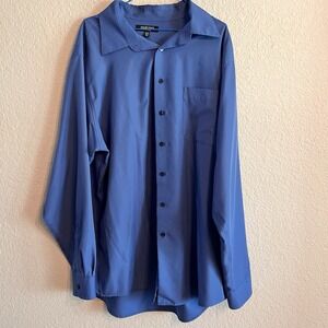 Men's Blue Murano Easy Care Collared Button Up Shirt.  Size‎ 2XL TALL